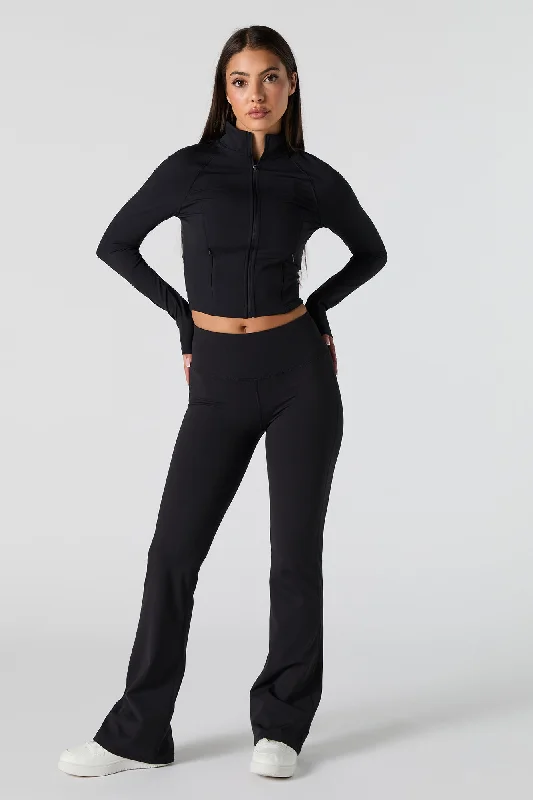 Women's Blouse with Boat CollarActive Flare Pant