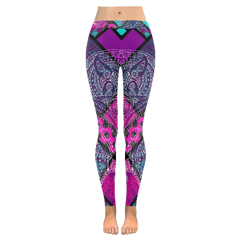 Zenzzle Geometric pattern Graphic Low Rise yoga Leggings for women