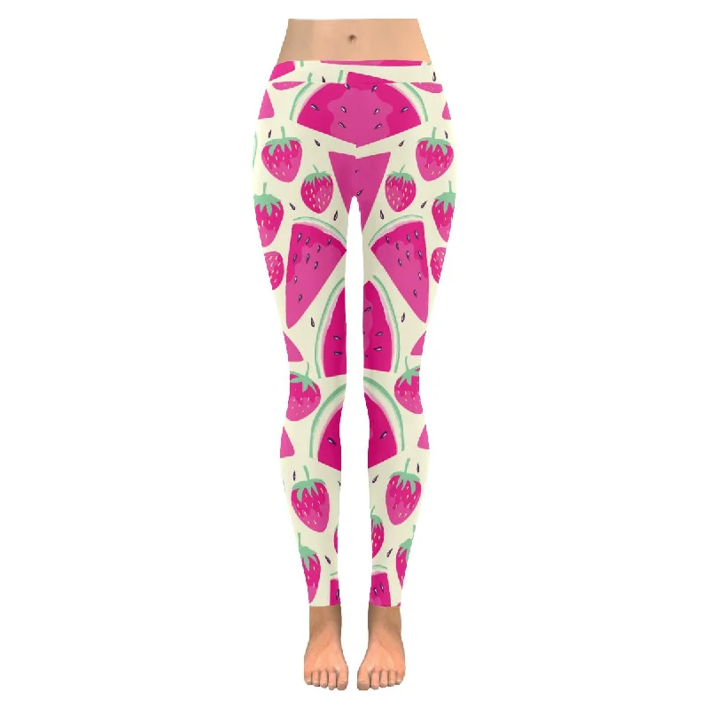 Zenzzle Watermelon slices pattern Low Rise Womens yoga running Leggings