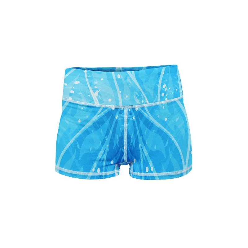 Women's Scalloped Hem ShortsBlue Blaze Yoga Shorts