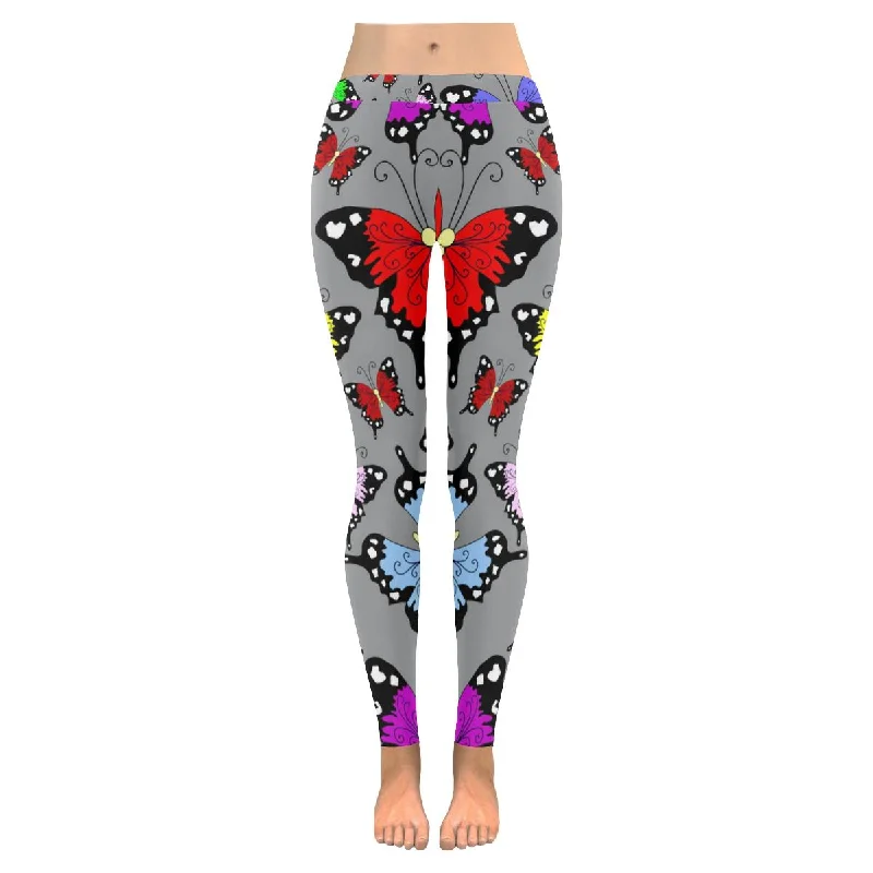 Zenzzle flowers and butterflies print graphic low rise womens leggings