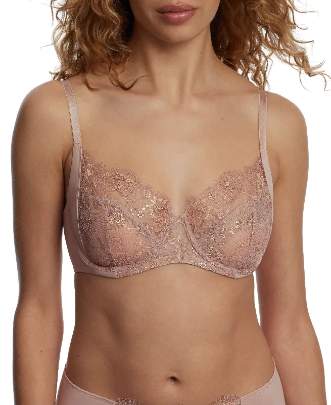 lace trim underwire bra for everyday wearEntice Lace Full Coverage Side Support Underwire Bra