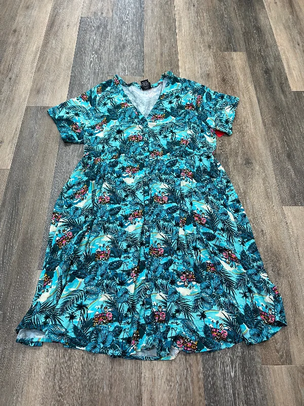 Women's Sweetheart Collar DressesBlue Dress Casual Short Torrid, Size 3x