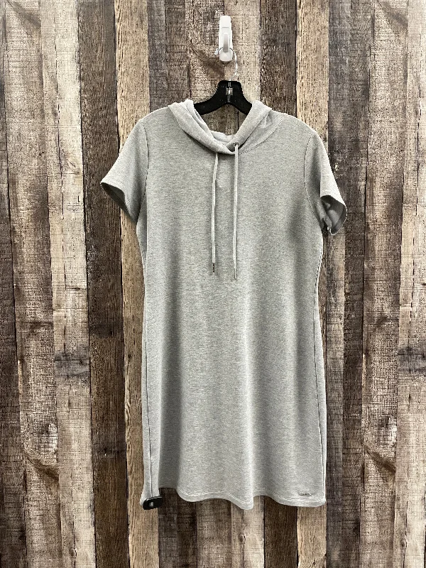 Women's Mandarin Collar DressesGrey Dress Casual Short Calvin Klein, Size L