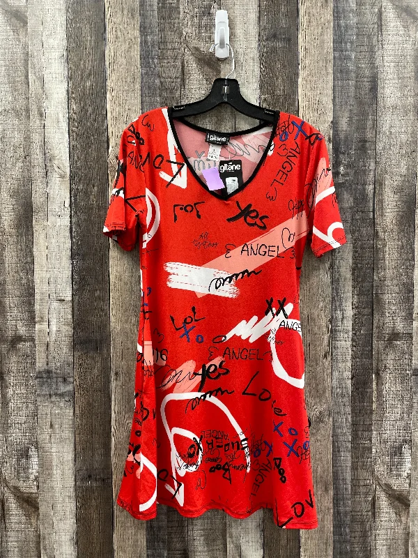 Women's Sweetheart-Neck DressesRed Dress Casual Short Cme, Size S