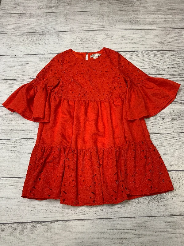 Women's Shirt Collar DressesRed Dress Casual Short Flying Tomato, Size Xs