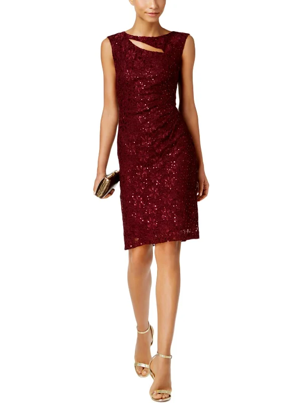 Women's Asymmetrical DressesWomens Cut-Out Sequined Cocktail Dress