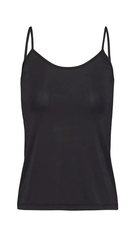 women's pajamas for ultimate relaxationGaspe Black Camisole Vest