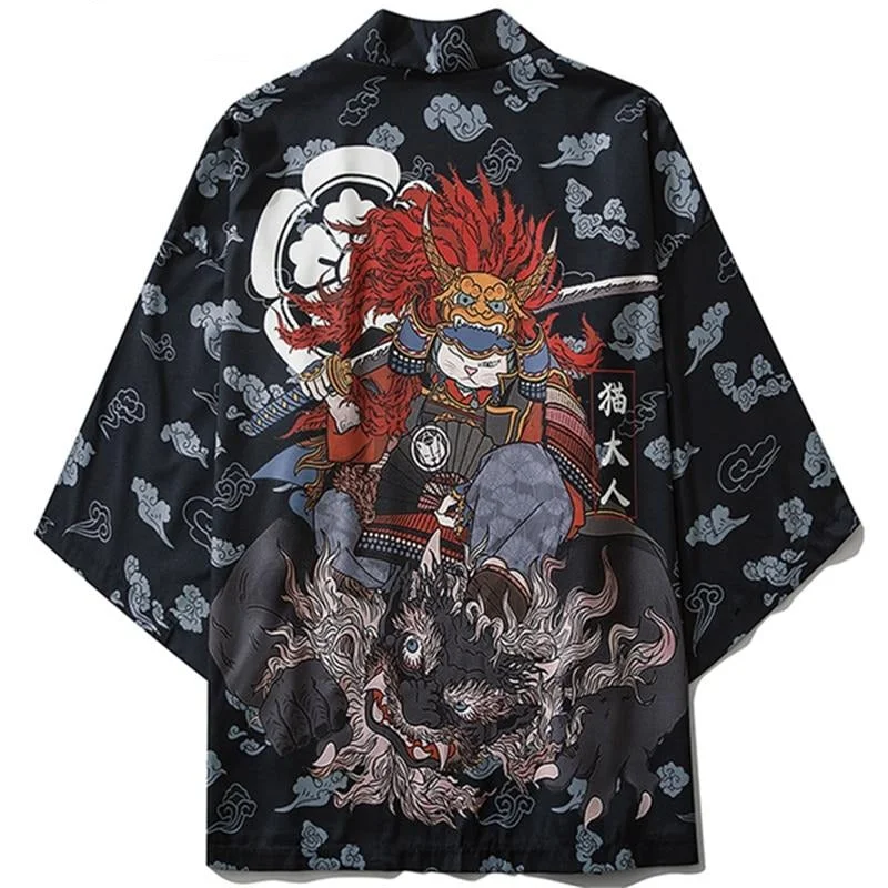 women's pajamas for a good night's sleepJapanese Style Cat Samurai Clothes