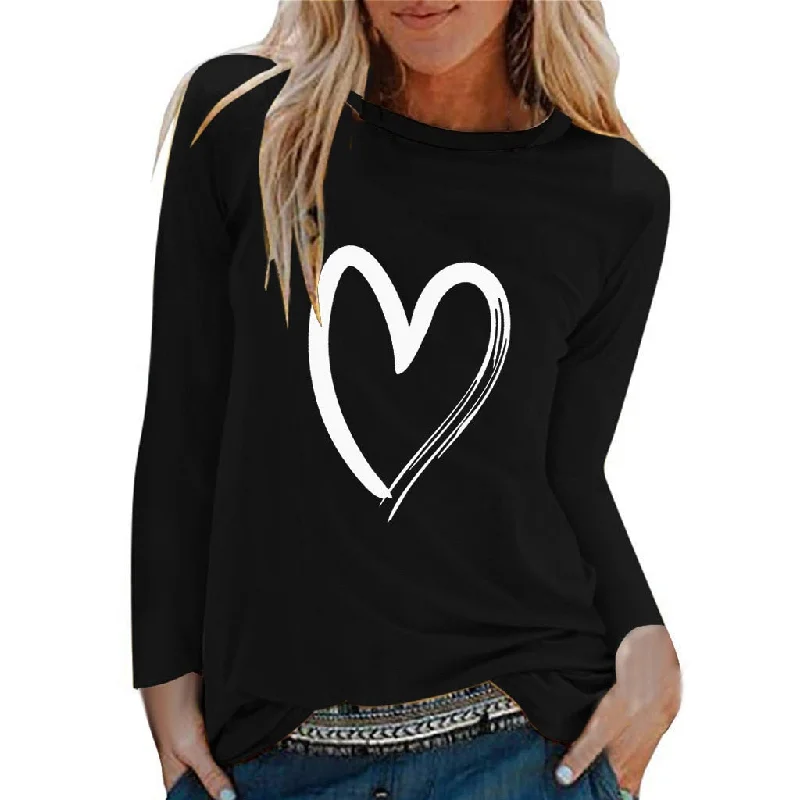 women's pajamas for those who love to stay in and relaxO-neck Long Sleeve Top Loose T-shirt