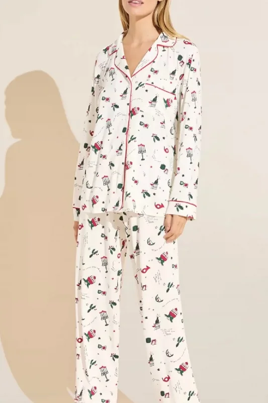 women's pajamas for a relaxing weekendOasis Modal Cotton PJs (Holiday)