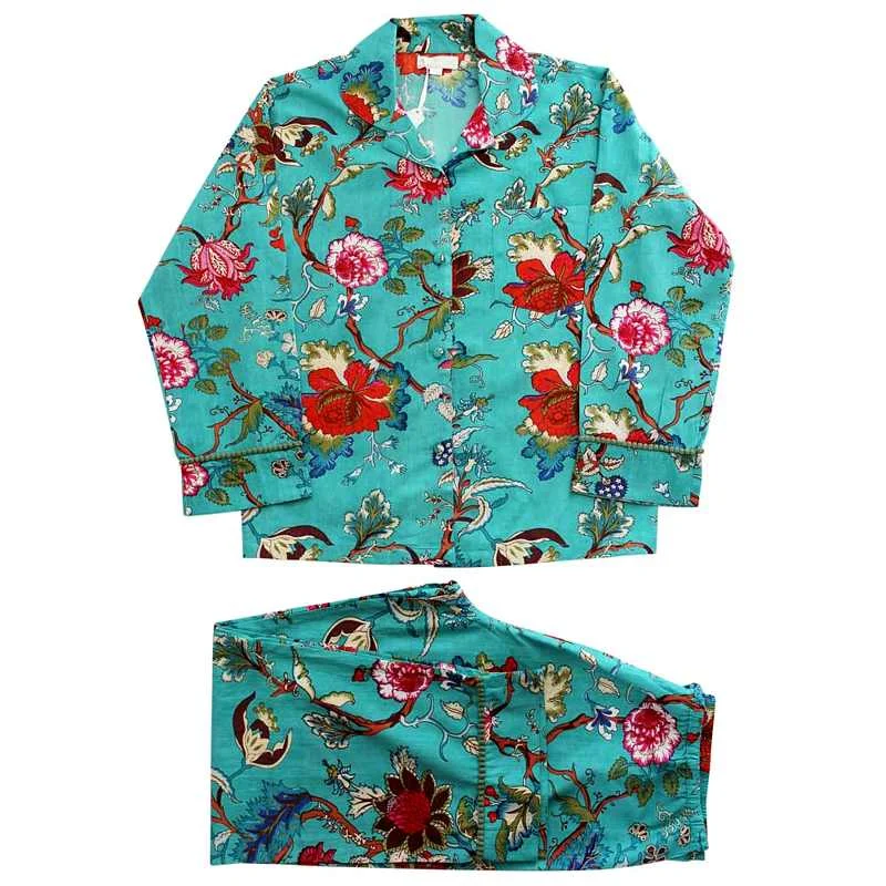 women's pajamas for those who love to dreamTeal Exotic Bird Ladies Pyjamas