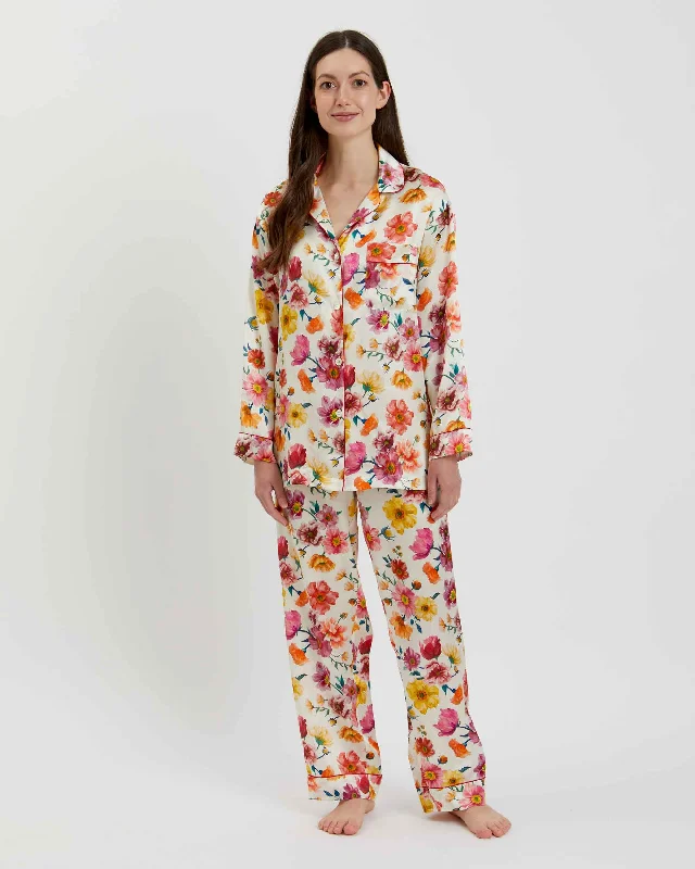 women's button-down pajama shirtsWomen's Silk Pyjamas - Jessica's Picnic